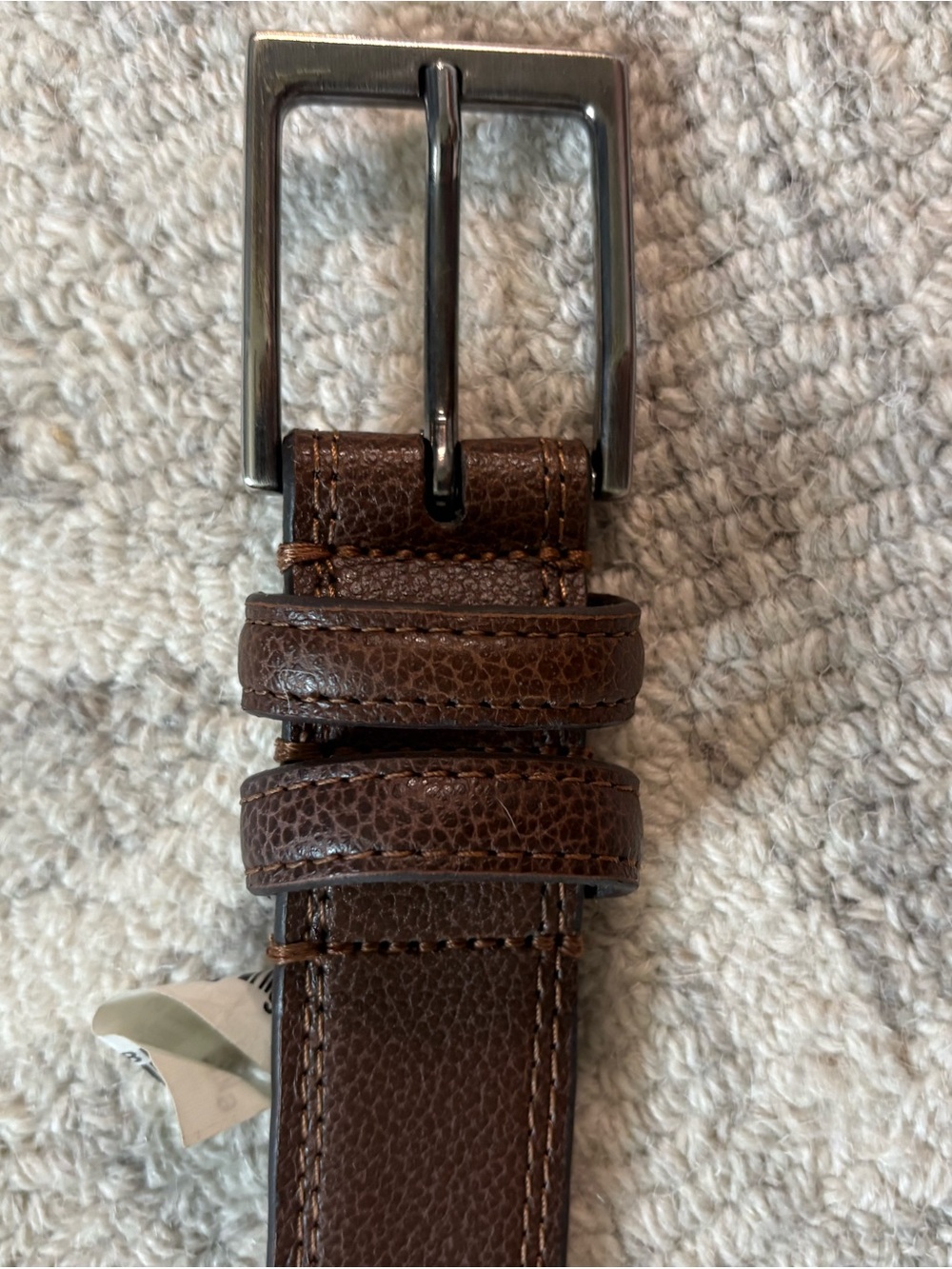 Like New Men’s Florsheim Martin Genuine Leather Belt Brown Pebble Grain Size 32